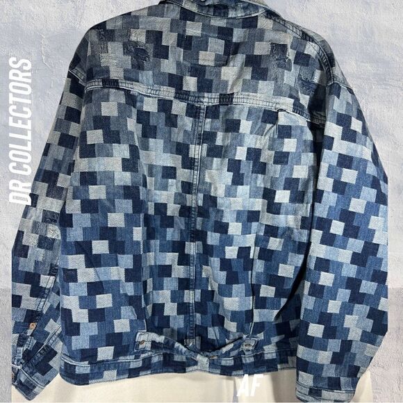 DR COLLECTORS JACQUARD DENIM JACKET NEW NWT S & M - Picture 4 of 10